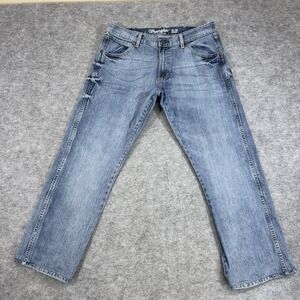 Wrangler Retro Jeans Mens 34x36 Slim Boot Denim Western Cowboy Hem Actual‎ 34x28